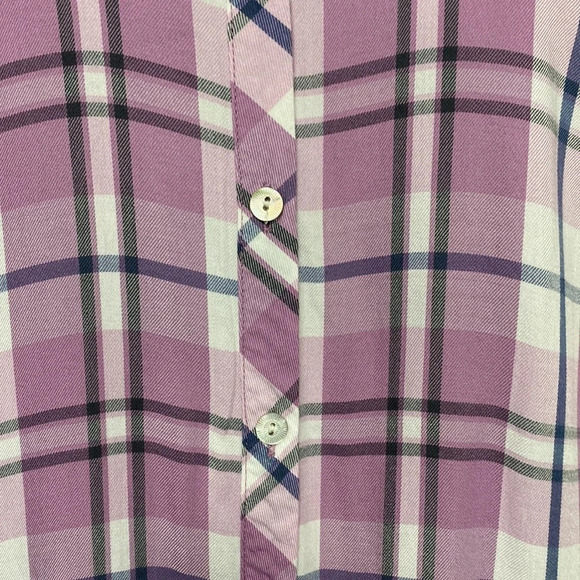 J Jill Plaid Gorpcore Button Down Cowgirl Western Tunic Length Shirt Size XS - Picture 4 of 10